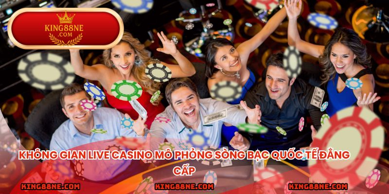 Không gian live casino mô phỏng sòng bạc quốc tế đẳng cấp