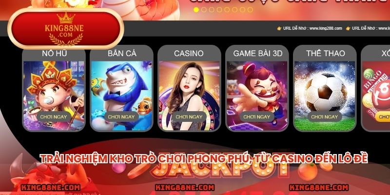 Trải nghiệm kho trò chơi phong phú, từ casino đến lô đề