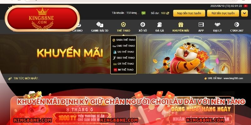 Khuyến mãi định kỳ giữ chân người chơi lâu dài với nền tảng