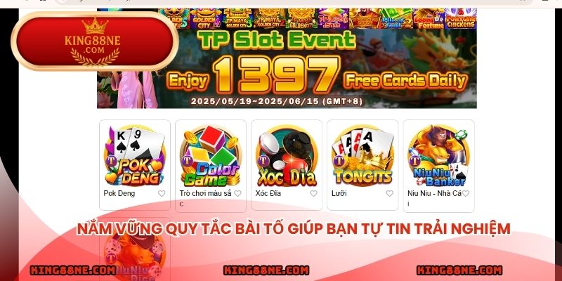 Nắm vững quy tắc bài tố giúp bạn tự tin trải nghiệm